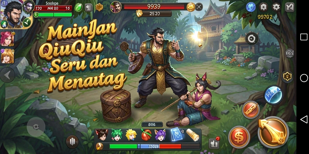 Tampilkan gameplay seru dari permainan QiuQiu.