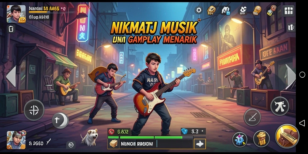 Gameplay AA62 yang menarik dengan berbagai pilihan lagu.