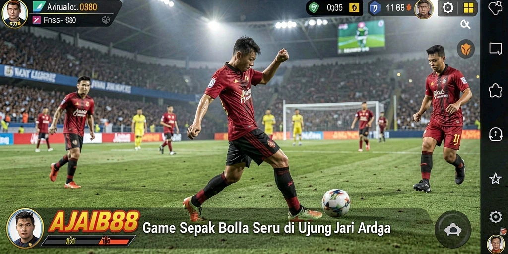 Gameplay menarik dalam AJAIB88 saat pertandingan sepak bola.