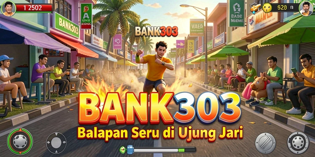 Tampilan gameplay <strong>BANK303</strong> yang mendebarkan dengan aksi balapan penuh kecepatan.