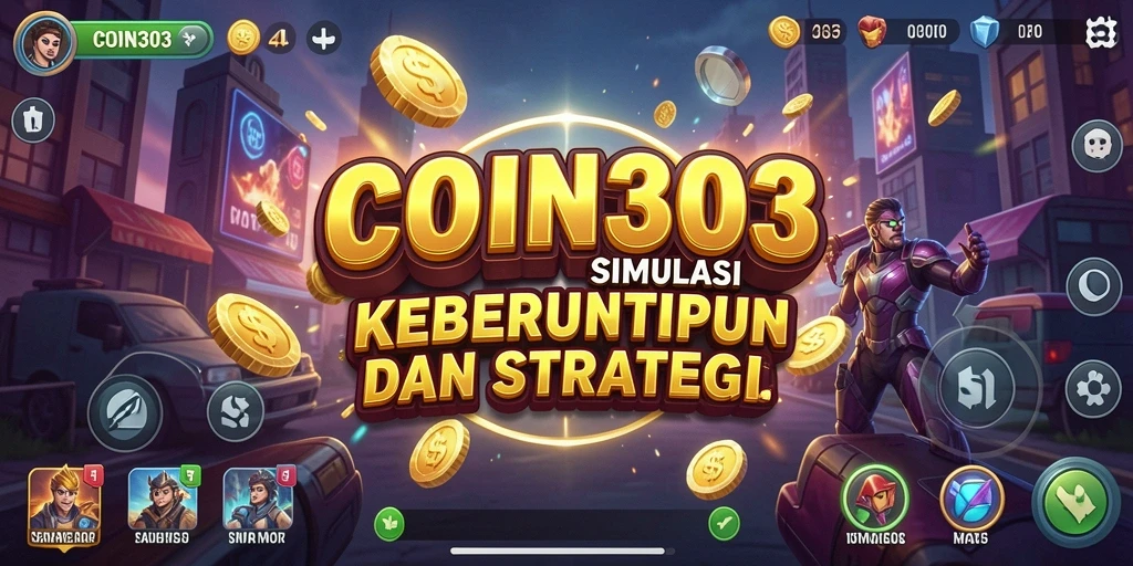 Tampilan gameplay menarik dari COIN303 dengan berbagai strategi yang perlu diterapkan.