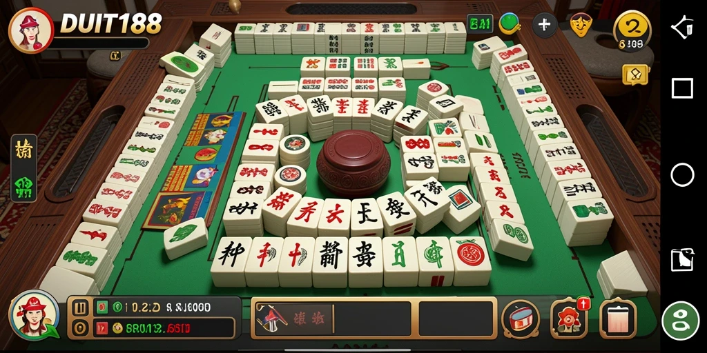 Tampilan menarik dari gameplay Mahjong di DUIT188.
