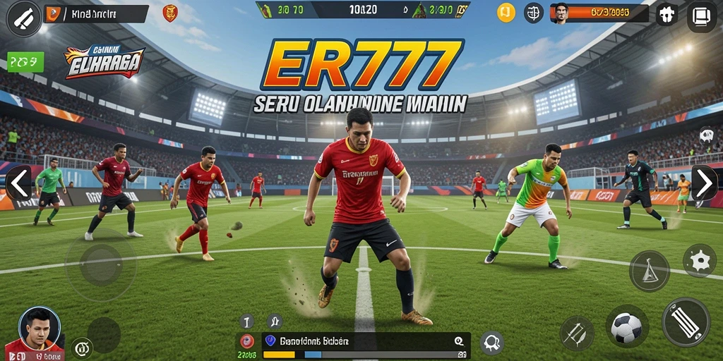 Screenshot menampilkan aksi seru dalam gameplay olahraga di ER777.