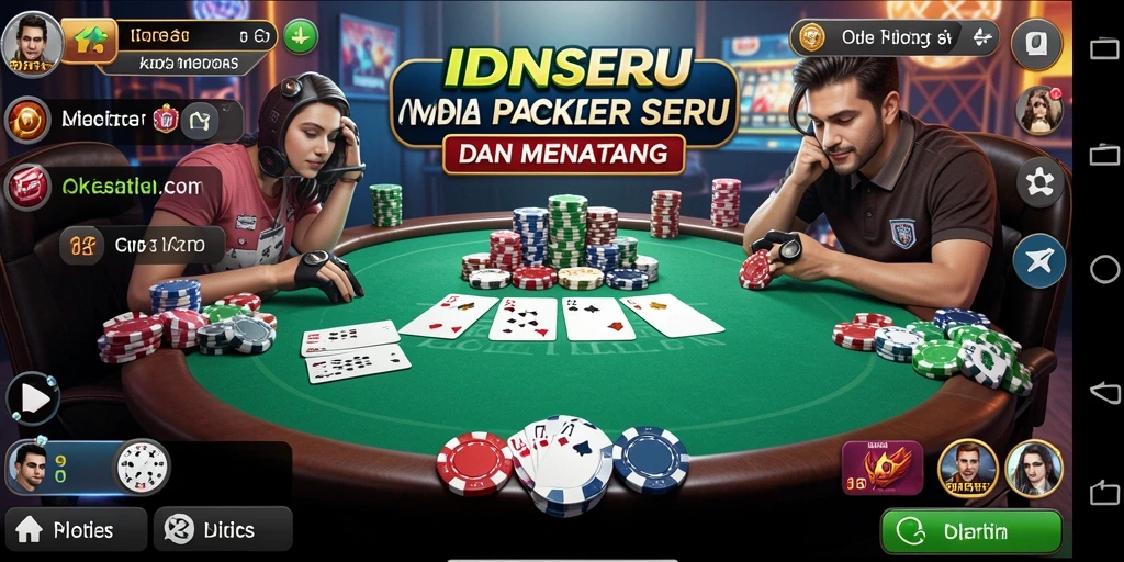 Tangkapan layar gameplay Poker yang seru di IDNSERU.