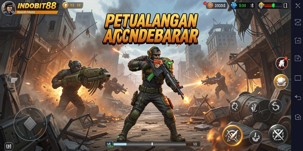 Tampilan gameplay INDOBIT88 yang mendebarkan dan penuh aksi.
