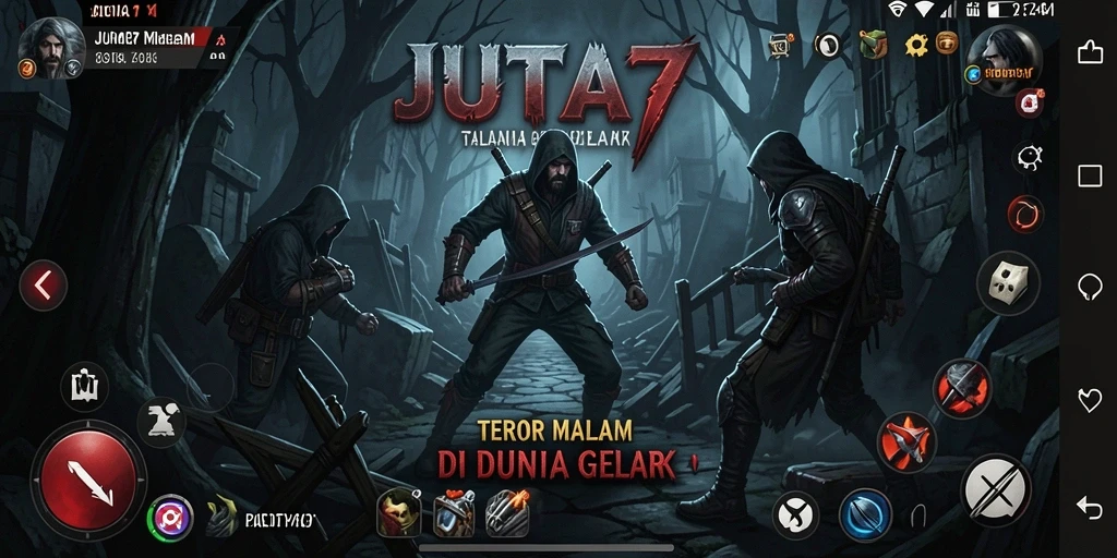 Gameplay menakutkan di JUTA7 dengan suasana yang mencekam.
