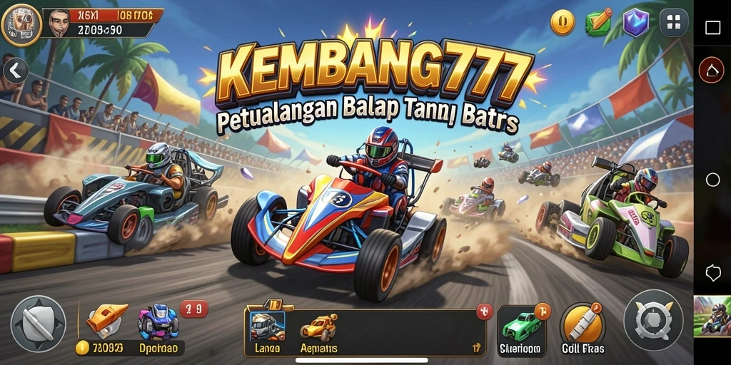 Tampilan utama gameplay balap seru di KEMBANG777.