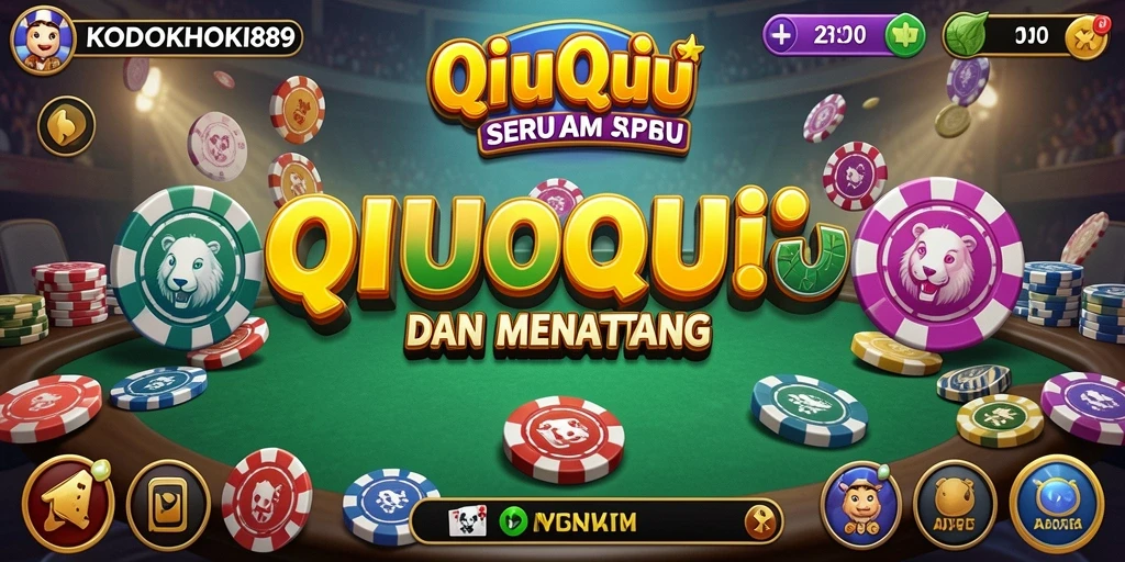 Tampilan gameplay seru KODOKHOKI889 saat bermain QiuQiu.