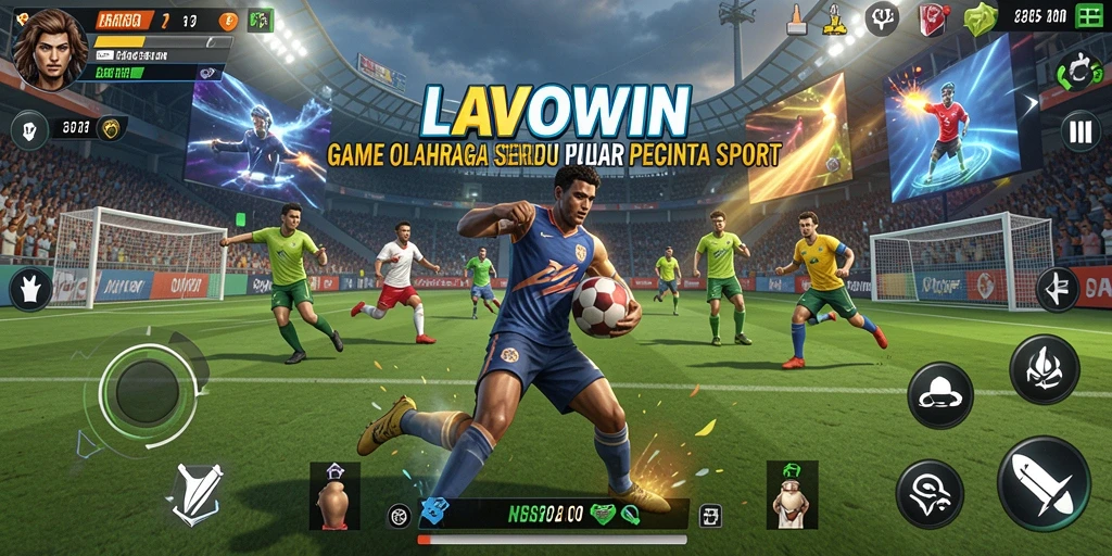 Tampilan gameplay LAVOWIN yang intens dan menarik di lapangan olahraga.