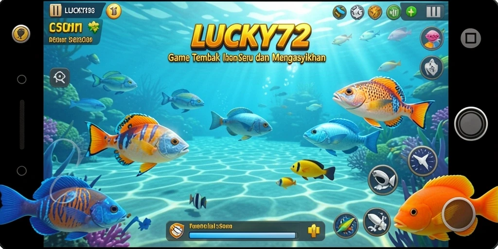 Tampilan gameplay LUCKY72 yang penuh aksi Tembak Ikan.