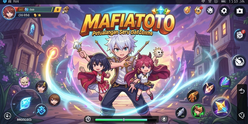 Screenshot MAFIATOTO menampilkan karakter anime dalam aksi seru.