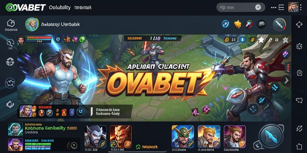 Tampilan antarmuka OVABET yang sederhana dan fungsional.