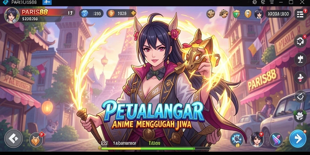 Tampilan menawan dari gameplay PARIS88 yang penuh aksi Anime.