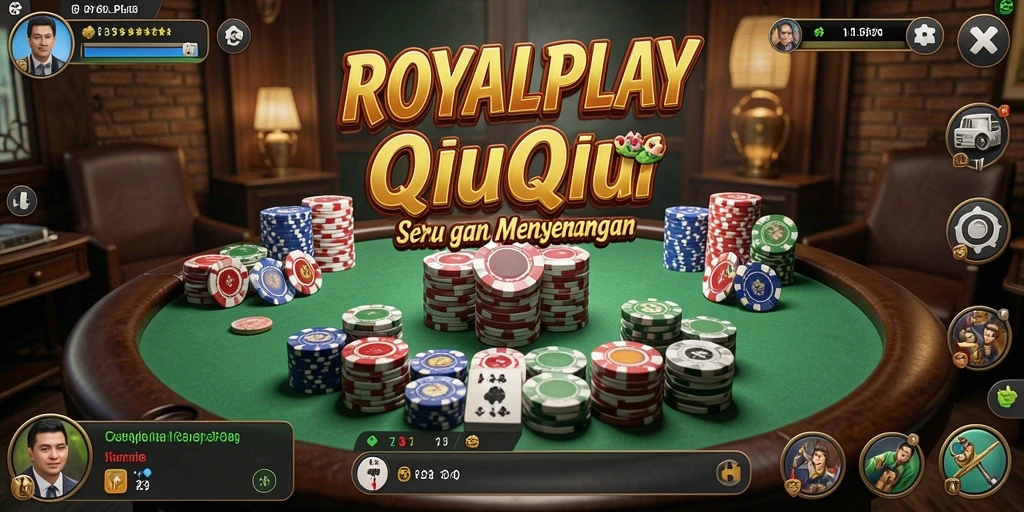 Tampilan gameplay seru dalam ROYALPLAY dengan kartu QiuQiu yang menantang.