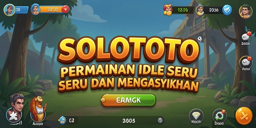 Tampilan menarik dari gameplay Idle SOLOTOTO menunjukkan berbagai karakter dan misi.