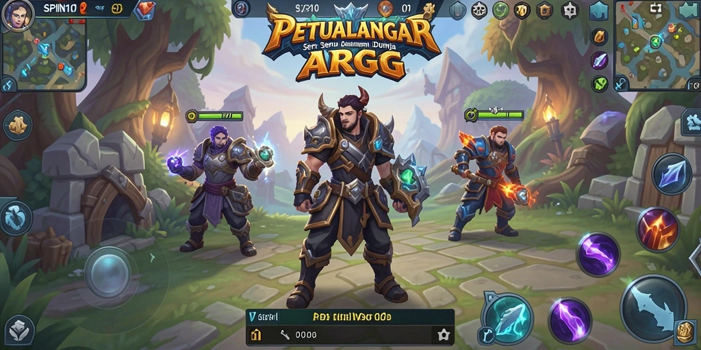 Tampilan menarik dari gameplay ARPG dalam SPIN101.