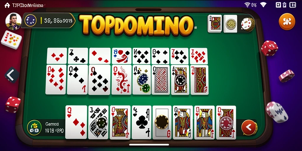 Tangkapan layar dari gameplay TOPDOMINO yang menarik dan seru.